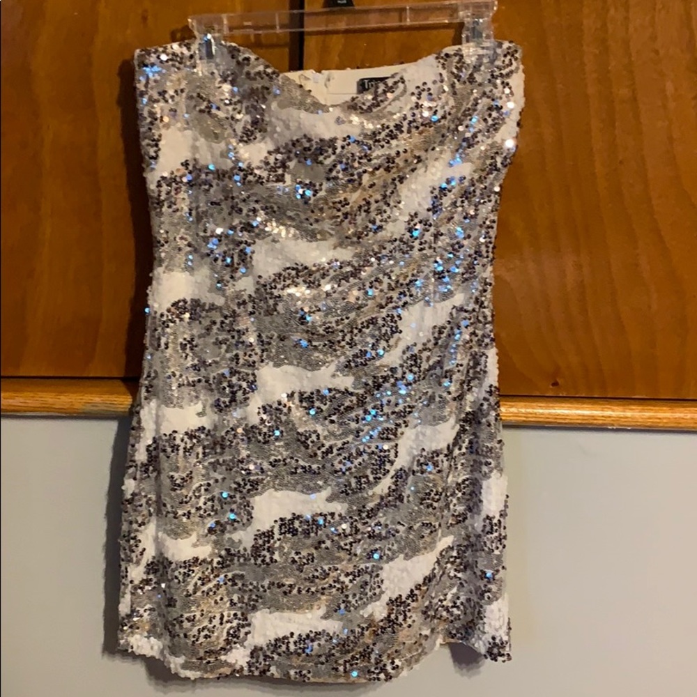 Sequence strapless dress